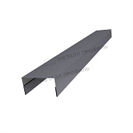 Планка крышки забора 60мм 35х65 х 3000 (VALORI-20-Grey-0.5)